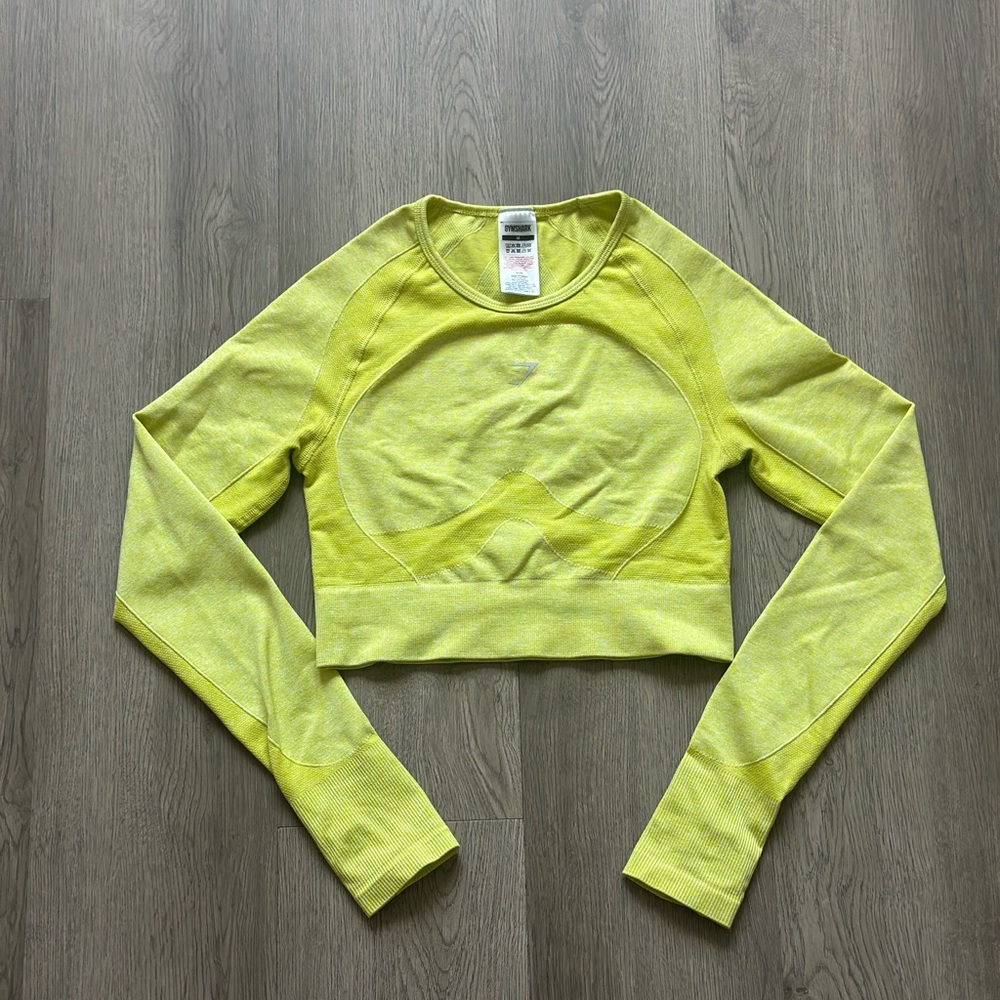 Gymshark Women's Lime Long Sleeve Crop Top